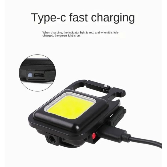 Mini linterna LED portátil recargable con imán