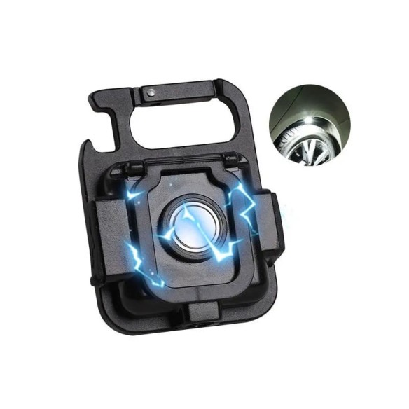 Mini linterna LED portátil recargable con imán