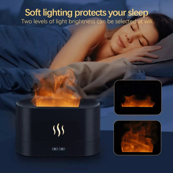 Difusor de aroma com efeito fogo