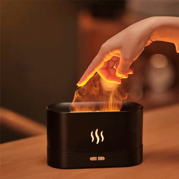Difusor de aroma com efeito fogo