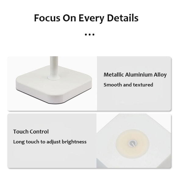 Lámpara de mesilla con botón táctil