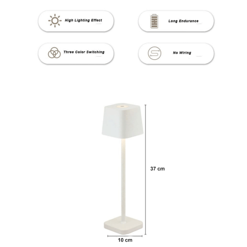 Lámpara de mesilla con botón táctil