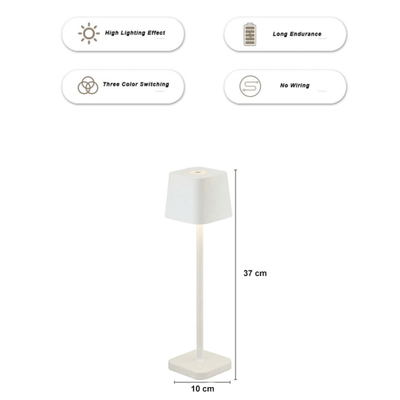 Lámpara de mesilla con botón táctil