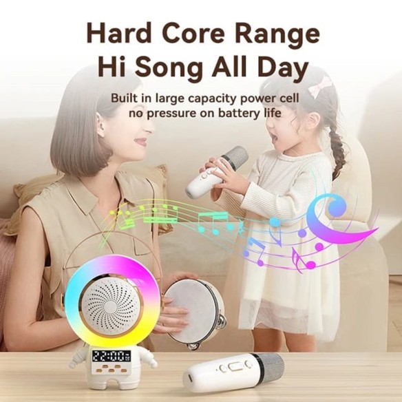 Alto-falante astronauta com microfone