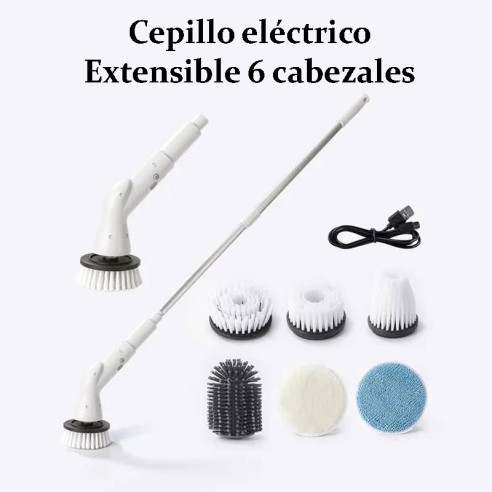 Cepillo de limpieza eléctrico extensible