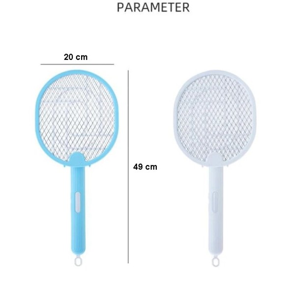 Raquete anti-mosquito com cabo giratório