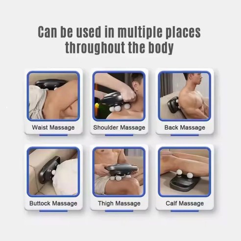 Pistola de massagem de 4 cabeças