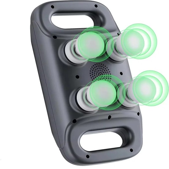 Pistola de massagem de 4 cabeças