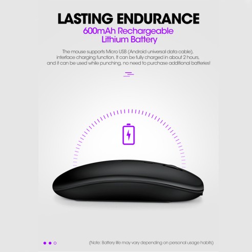 Ratón para ordenador recargable