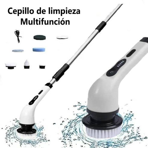 Escova de limpeza multifuncional com 7 cabeças