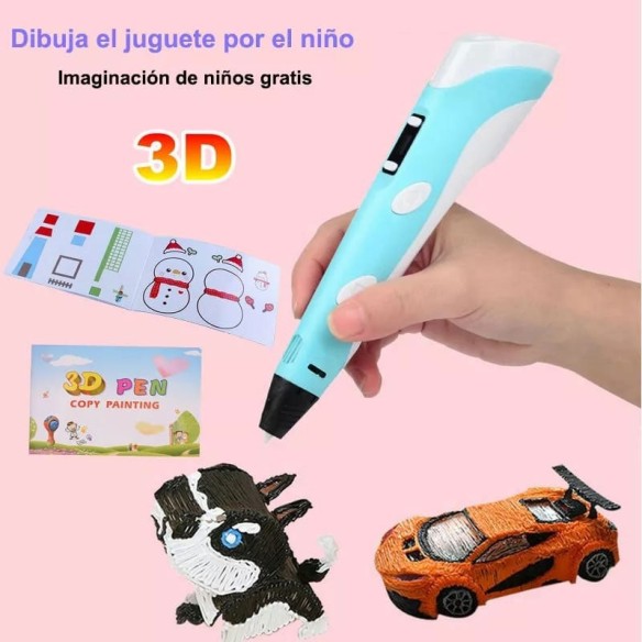 Bolígrafo 3D para niños, Pluma de impresión de dibujo con pantalla LCD,  Compatible con filamento PLA, juguetes para niños, regalo de Navidad y