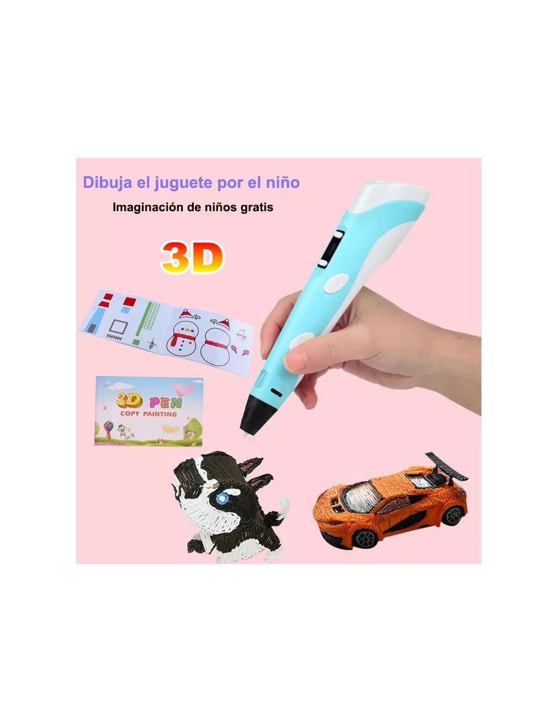 Bolígrafo 3D para niños Smartek 3150GR con pantalla LED Verde