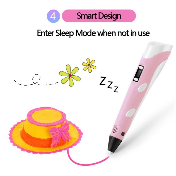 Bolígrafo 3D para niños con pantalla LED