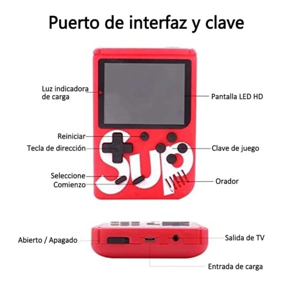 Consola de jogos clássica portátil