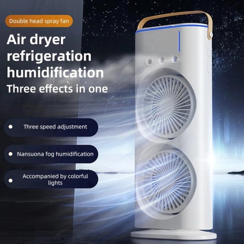 Ventilador torre RGB con doble cabezal