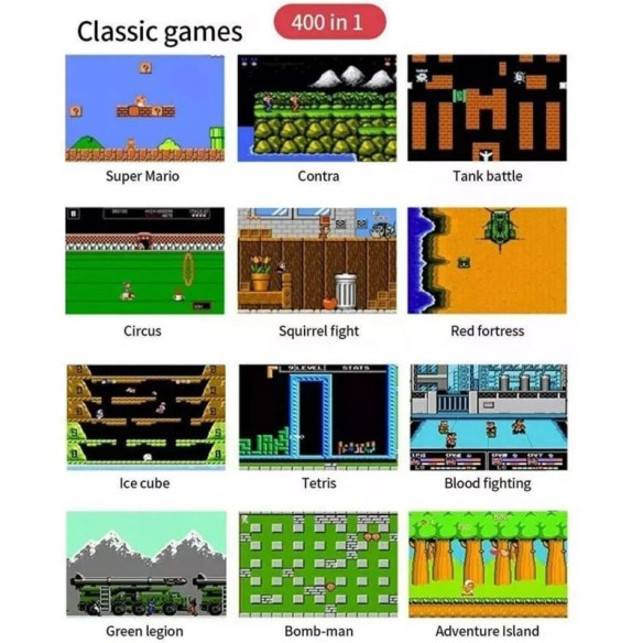 Consola de juegos clásicos portátil - 400 en 1