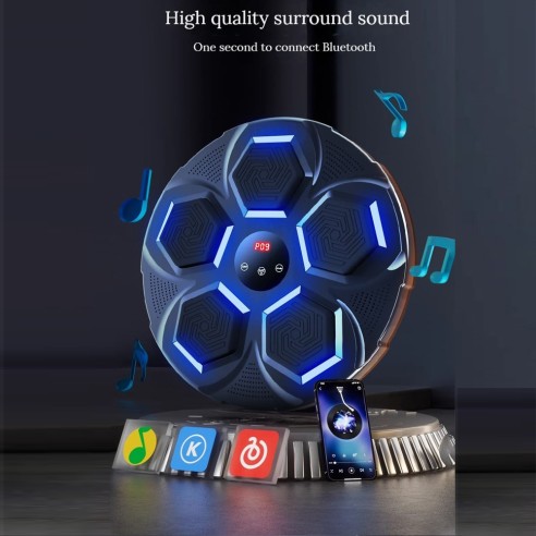 Máquina de boxe musical com luvas
