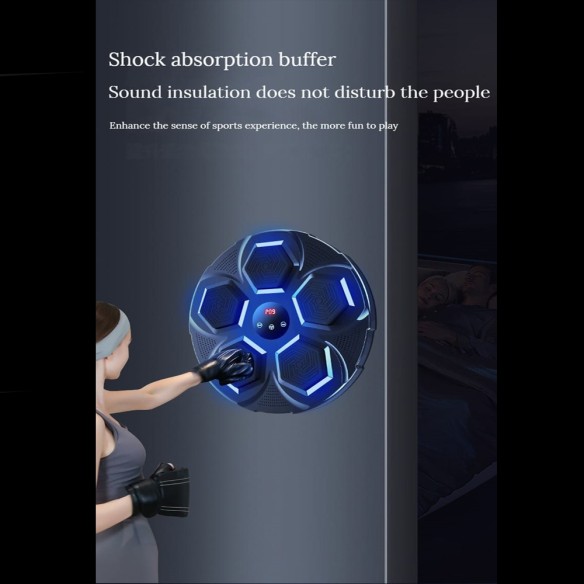 Máquina de boxe musical com luvas