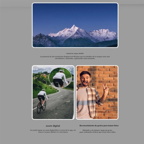 Drone com câmara grande angular