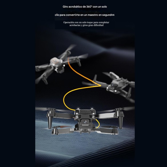 Dron con cámara gran angular y funda