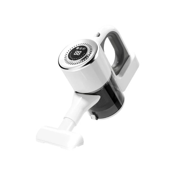 Aspirador de pó sem fio com funções de sucção e limpeza úmida.