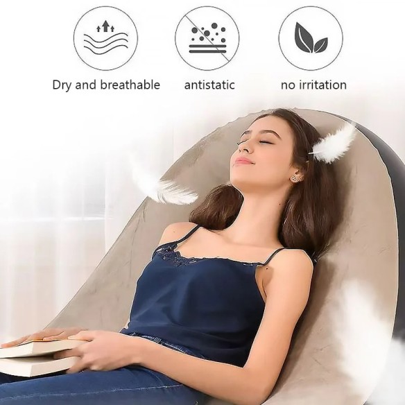 Sillon con reposapiés hinchable