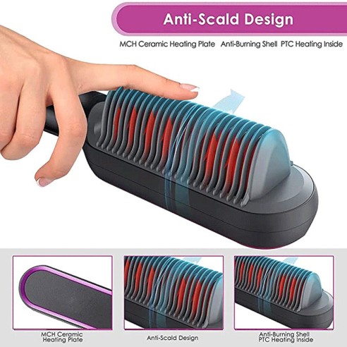 Escova alisadora com design moderno