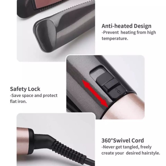 Alisador de cabelo para ondulação e alisamento