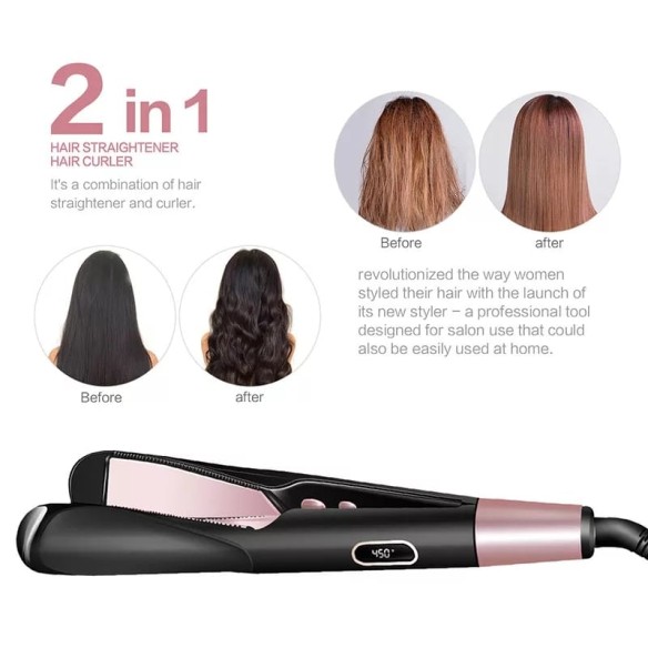 Alisador de cabelo para ondulação e alisamento