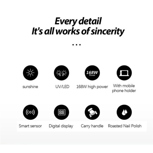 Lâmpada de unha UV 168W