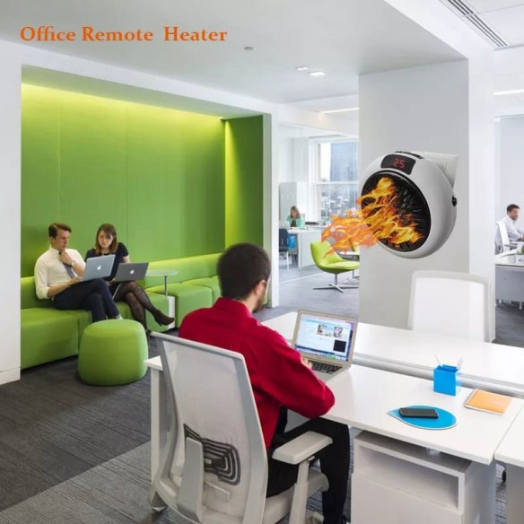 Calefactor eléctrico de enchufe con mando