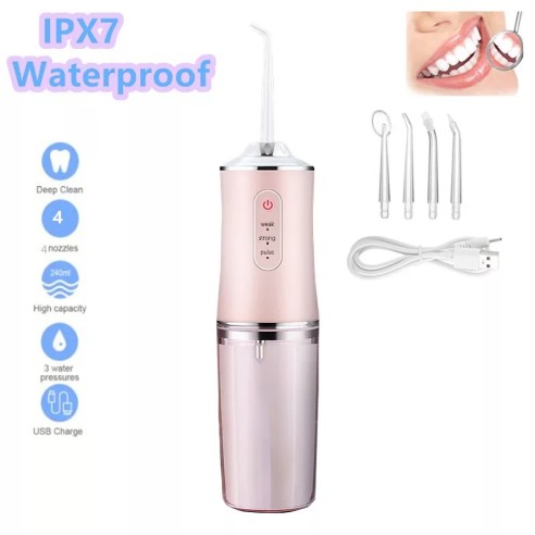 Irrigador dental recargable USB con 4...