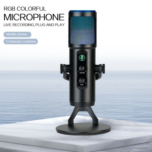 Micrófono para pc con luz RGB