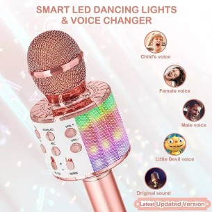 Micrófono Karaoke con luces