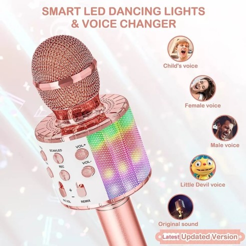 Micrófono Karaoke con luces