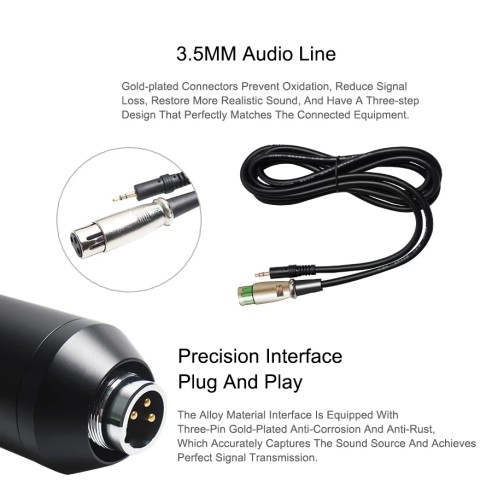 Microfone completo com suporte