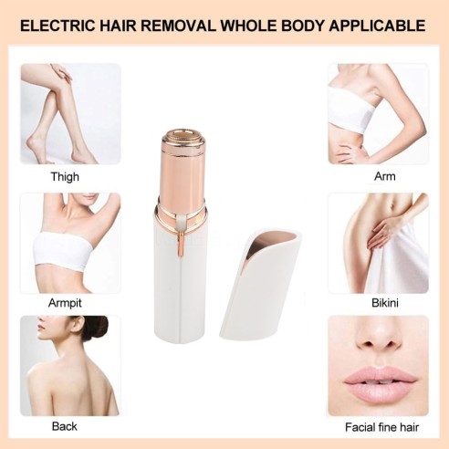 Depilador branco com cabeça redonda