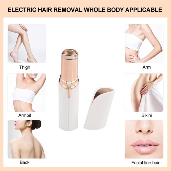 Depiladora blanca con cabezal redondo