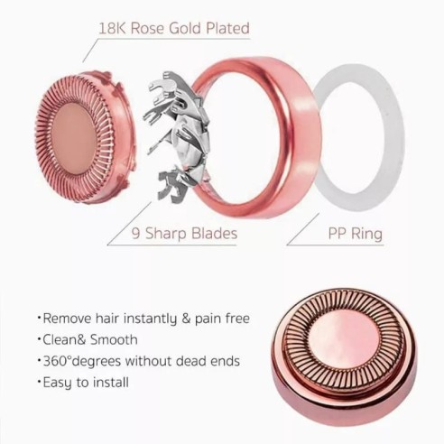 Depilador branco com cabeça redonda