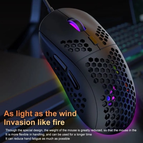 Ratón para ordenador con luz RGB