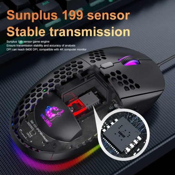Ratón para ordenador con luz RGB