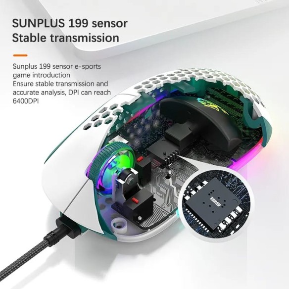 Ratón para ordenador con luz RGB