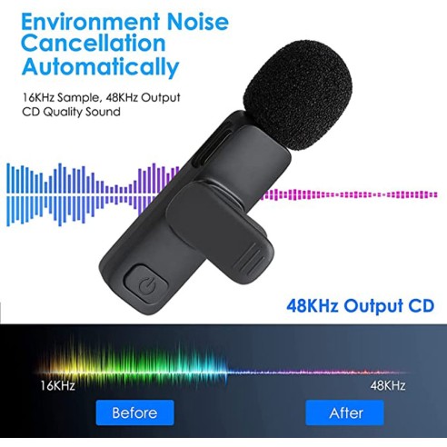 Mini microfone sem fio