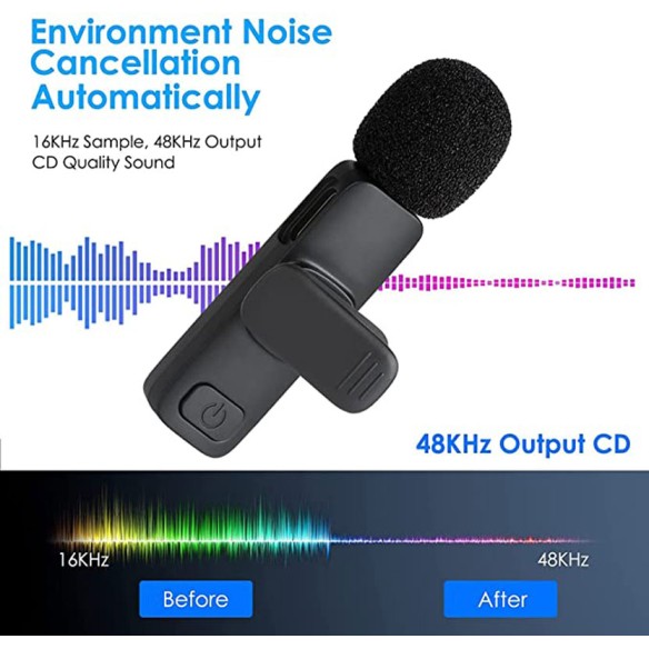 Mini microfone sem fio