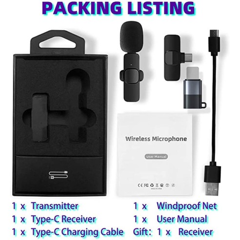 Mini microfone sem fio